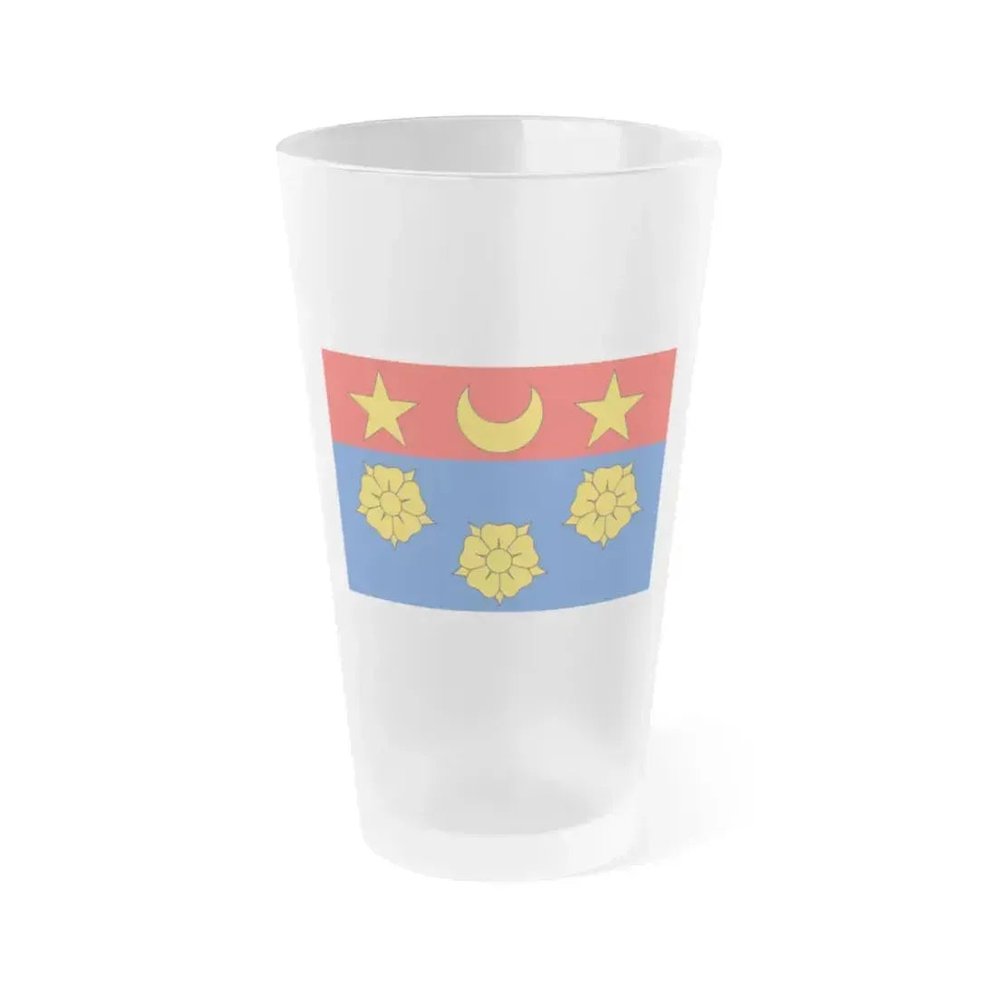 Flag of Longueuil Quebec Canada - Frosted Pint Glass 16oz 16oz Frosted - Go Mug Yourself