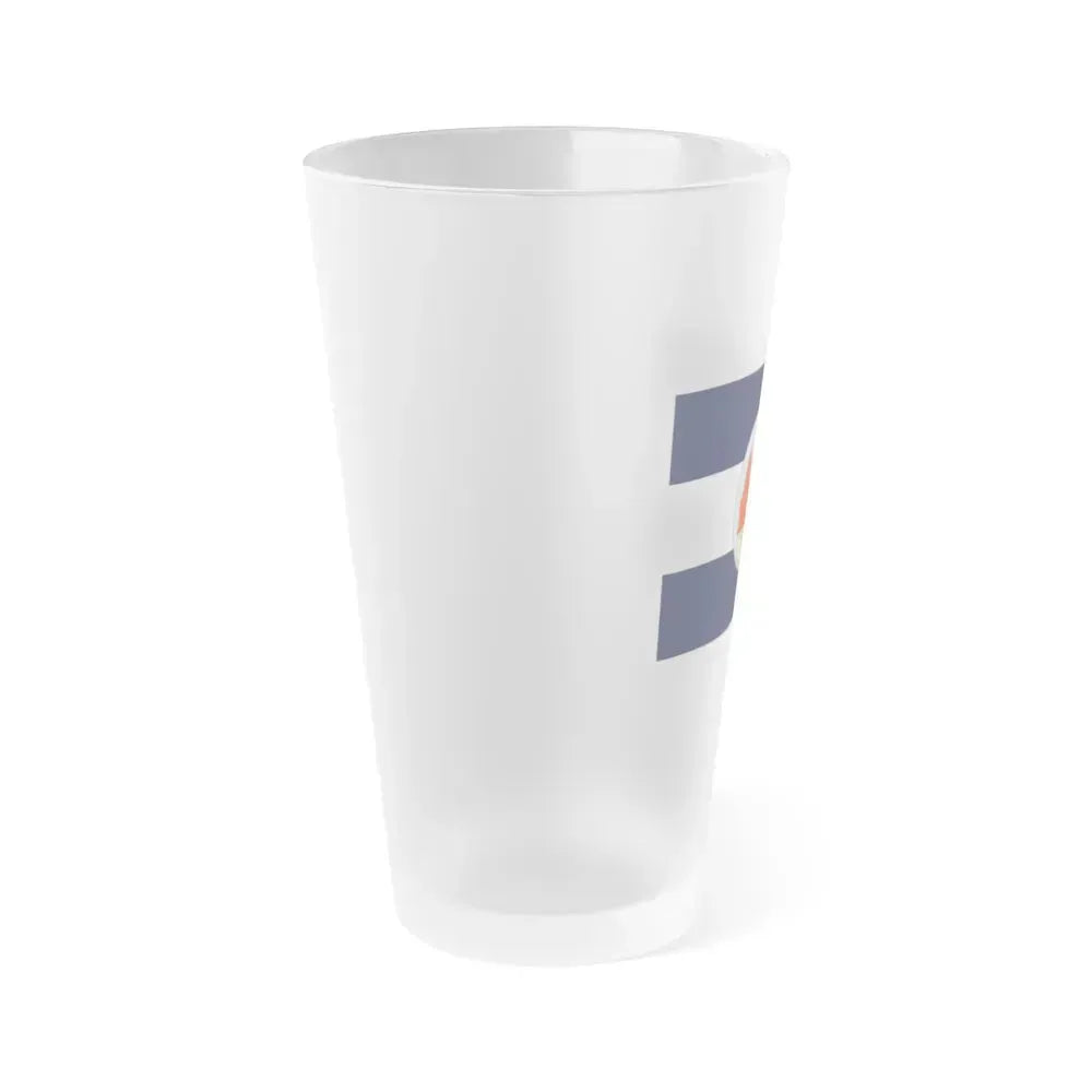 Flag of Lop Buri Province Thailand - Frosted Pint Glass 16oz - Go Mug Yourself