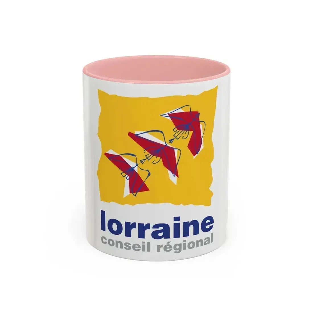 Flag of Lorraine France 2 - Accent Coffee Mug 11oz Pink - Go Mug Yourself