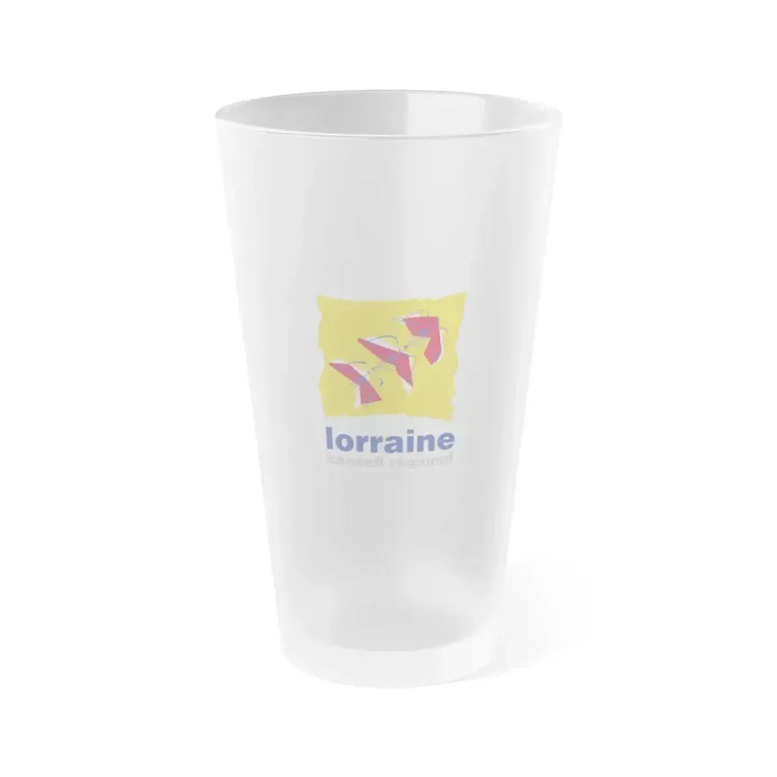 Flag of Lorraine France 2 - Frosted Pint Glass 16oz 16oz Frosted - Go Mug Yourself