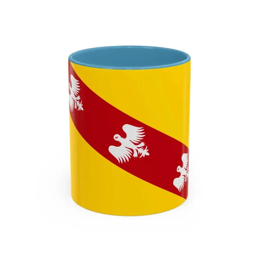Flag of Lorraine France - Accent Coffee Mug 11oz Light Blue - Go Mug Yourself
