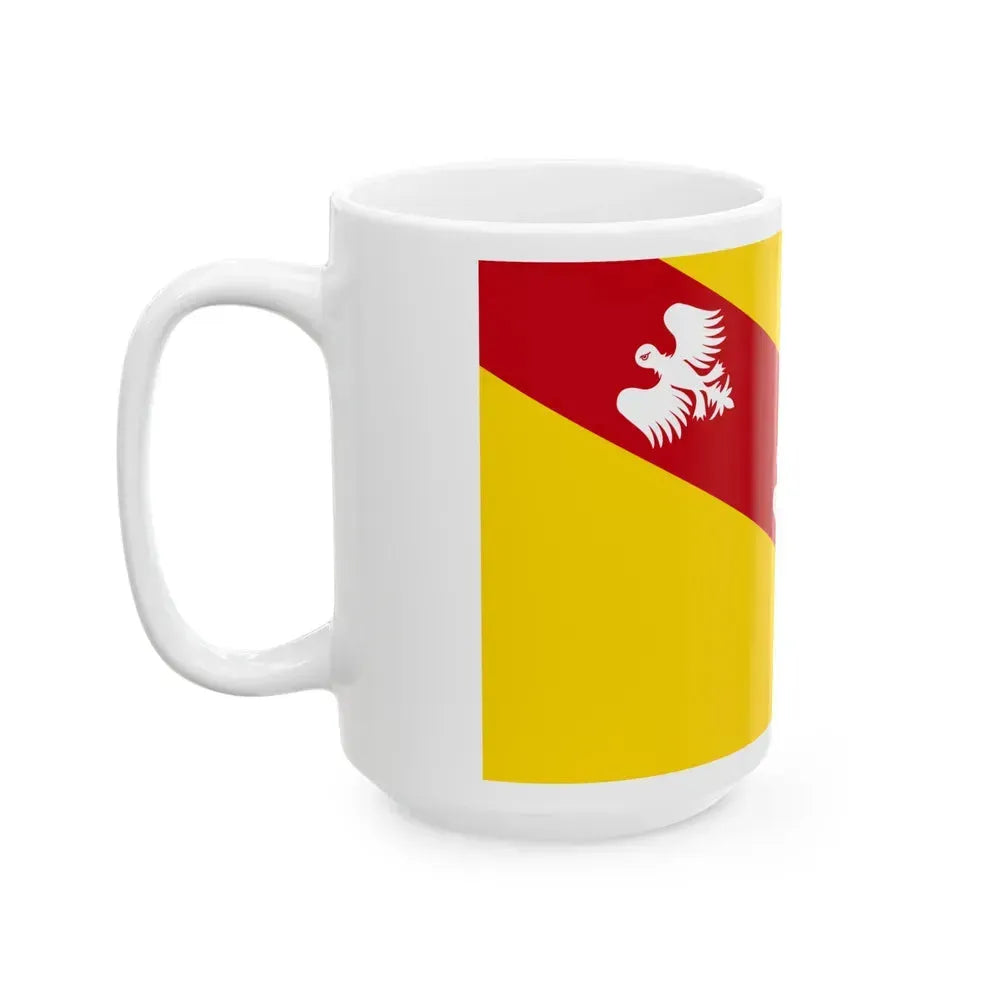 Flag of Lorraine France - White Coffee Mug - Go Mug Yourself