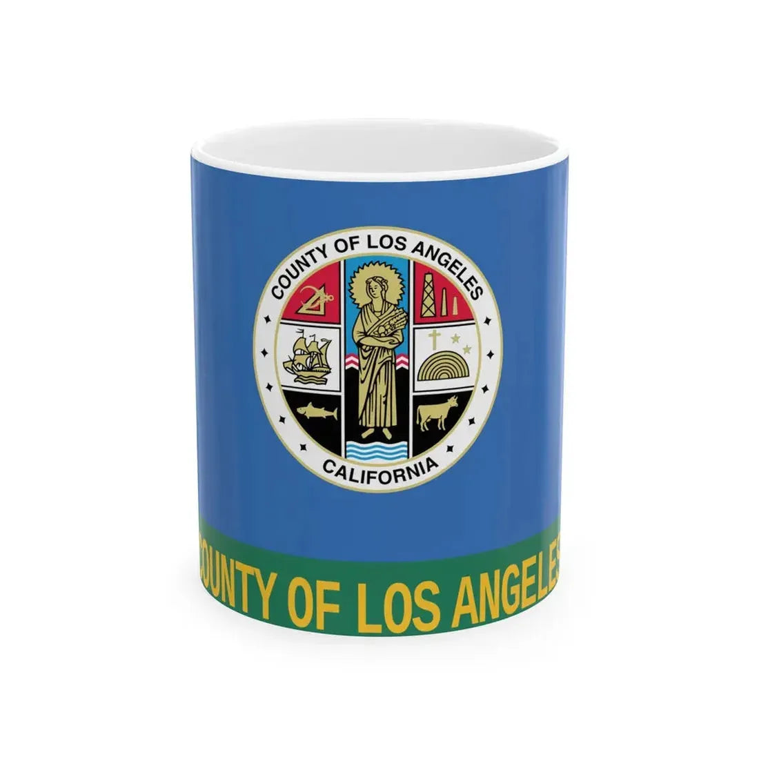 Flag of Los Angeles County California 1967-2004 (United States) White Coffee Mug 11oz - Go Mug Yourself