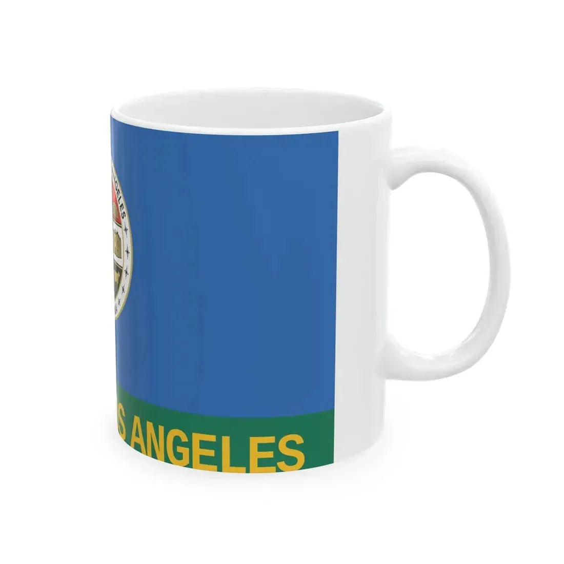 Flag of Los Angeles County California 2004-2014 (United States) White Coffee Mug - Go Mug Yourself