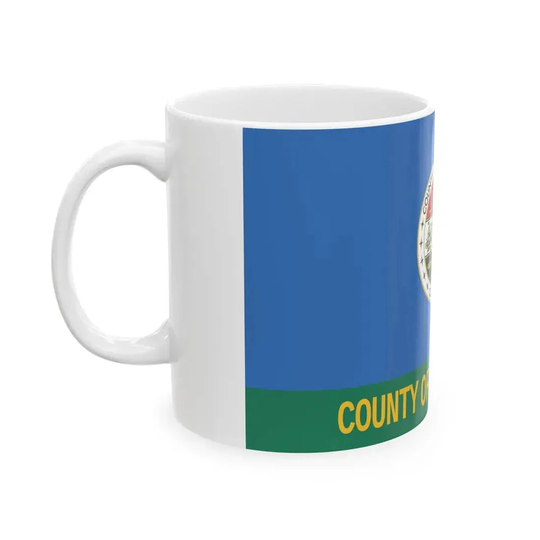 Flag of Los Angeles County California 2014-2016 (United States) White Coffee Mug - Go Mug Yourself
