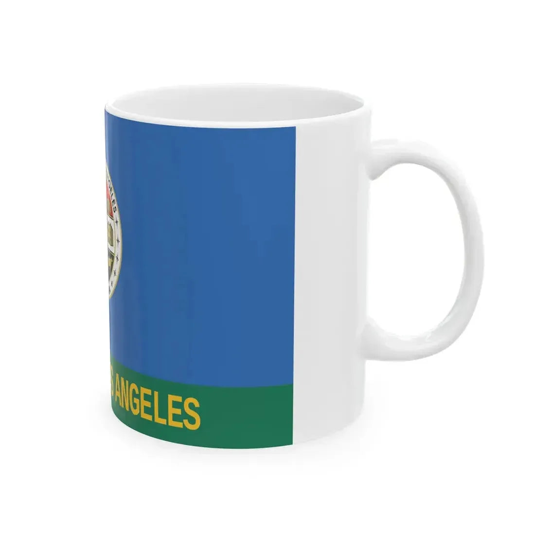 Flag of Los Angeles County California 2014-2016 (United States) White Coffee Mug - Go Mug Yourself
