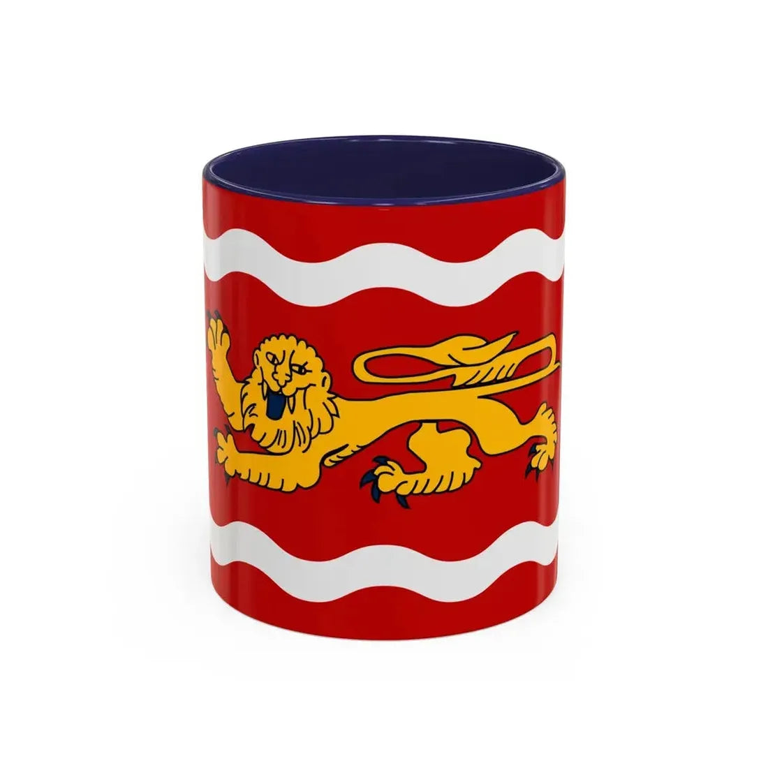 Flag of Lot et Garonne France - Accent Coffee Mug 11oz Navy - Go Mug Yourself