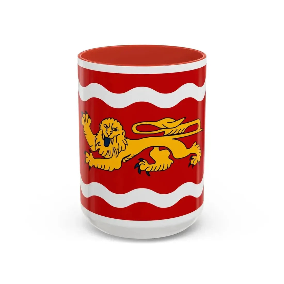 Flag of Lot et Garonne France - Accent Coffee Mug 15oz Red - Go Mug Yourself