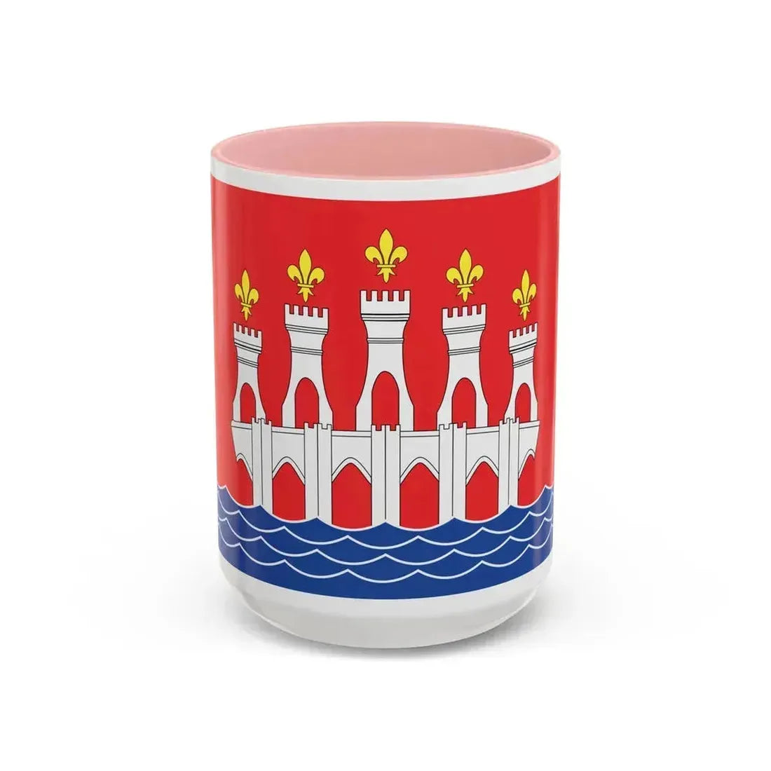 Flag of Lot France 2 - Accent Coffee Mug 15oz Pink - Go Mug Yourself