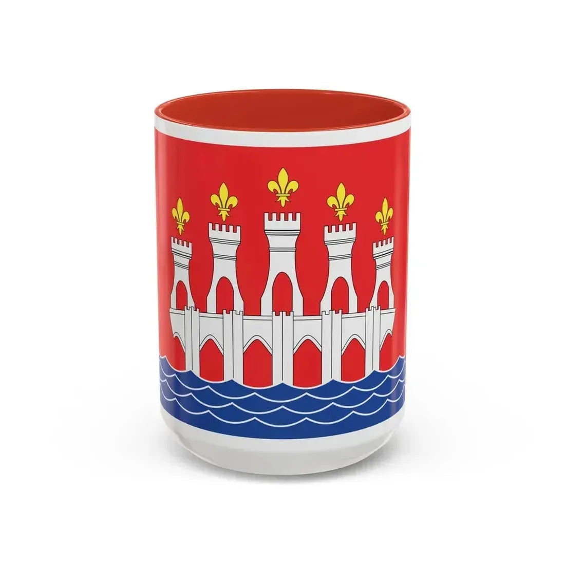 Flag of Lot France 2 - Accent Coffee Mug 15oz Red - Go Mug Yourself