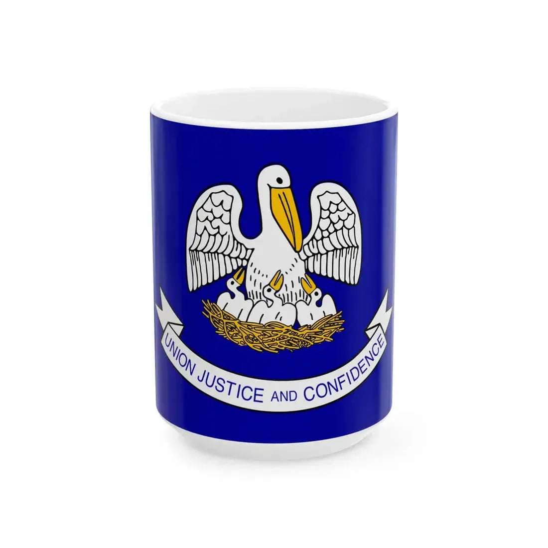 Flag of Louisiana 1912-2006 (United States) White Coffee Mug 15oz - Go Mug Yourself