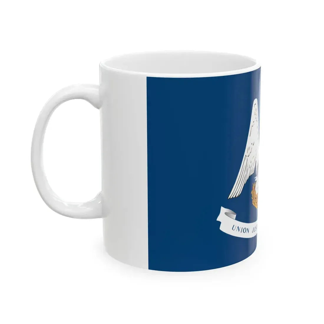 Flag of Louisiana 3-2 (United States) White Coffee Mug - Go Mug Yourself
