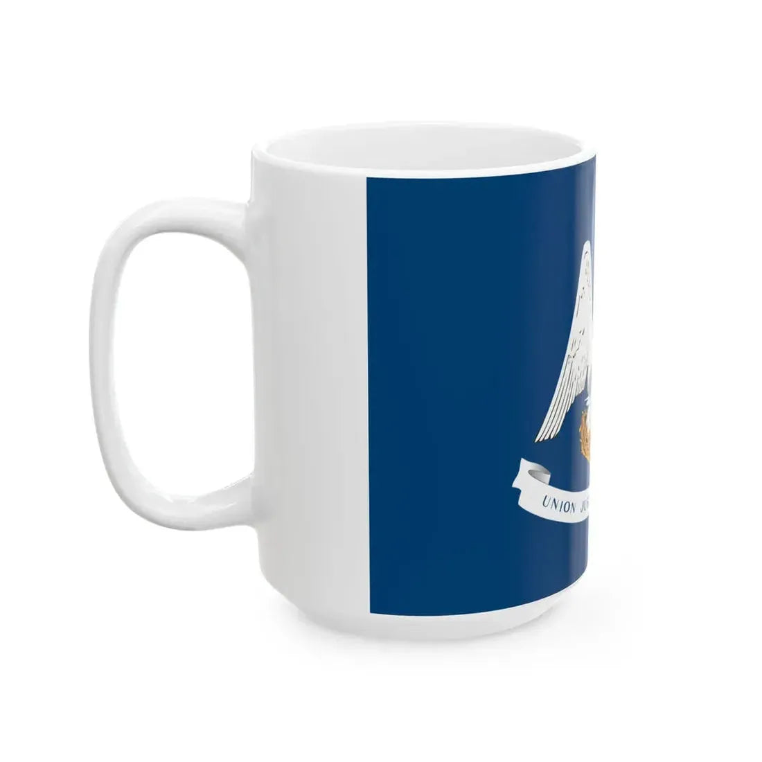 Flag of Louisiana 3-2 (United States) White Coffee Mug - Go Mug Yourself