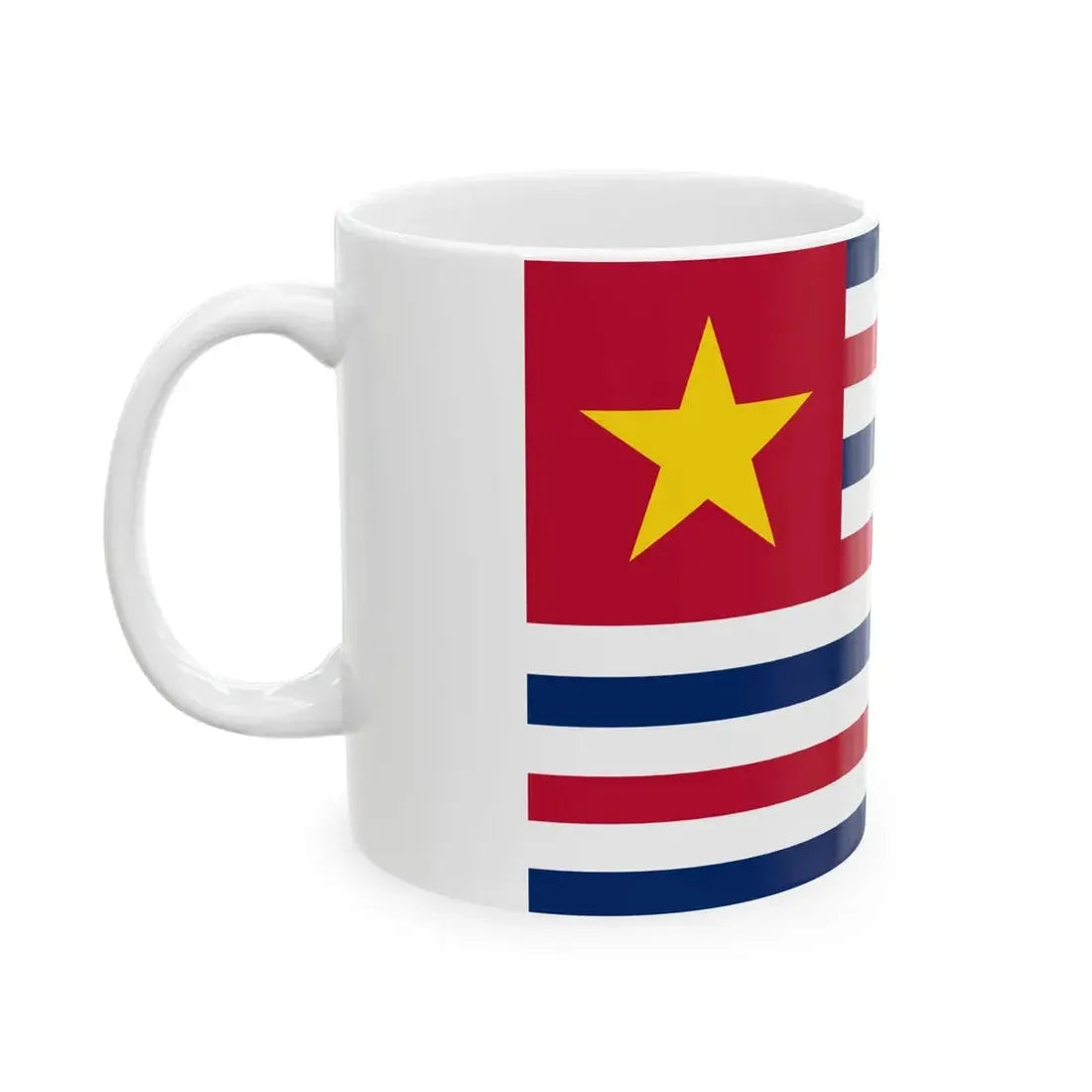 Flag of Louisiana February 1861 (United States) White Coffee Mug - Go Mug Yourself