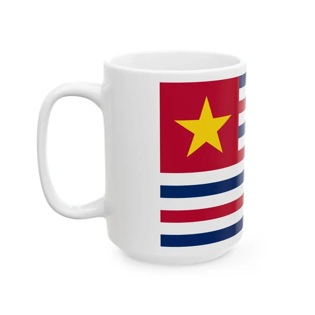 Flag of Louisiana February 1861 (United States) White Coffee Mug - Go Mug Yourself