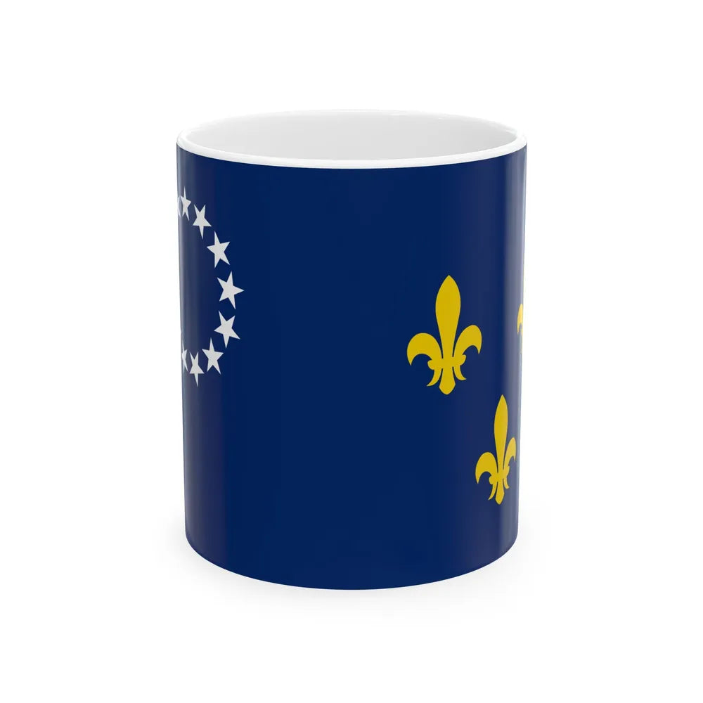 Flag of Louisville Kentucky 1934-2003 (United States) White Coffee Mug 11oz - Go Mug Yourself