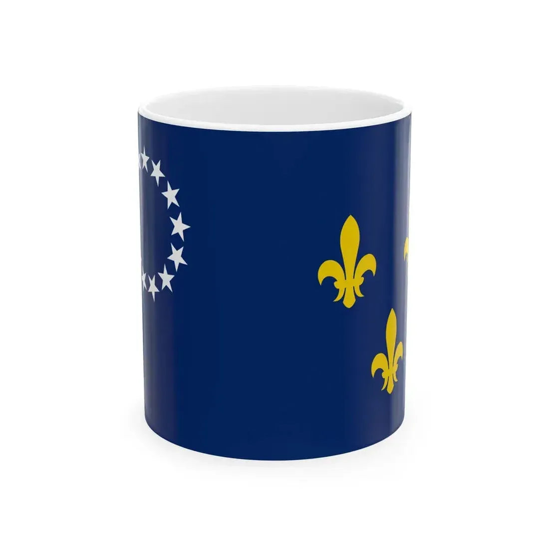 Flag of Louisville Kentucky 1934-2003 (United States) White Coffee Mug 11oz - Go Mug Yourself