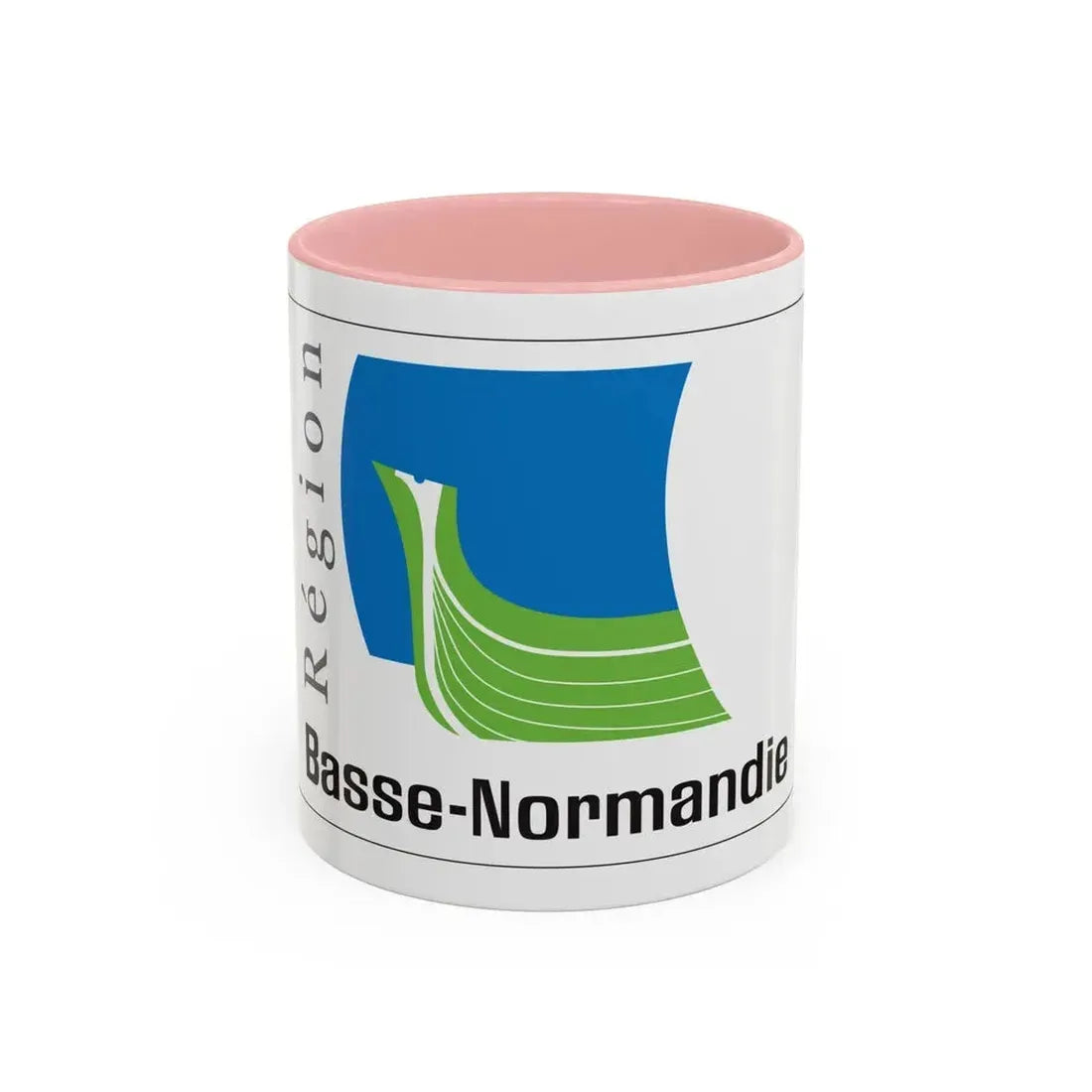 Flag of Lower Normandy France 2 - Accent Coffee Mug 11oz Pink - Go Mug Yourself