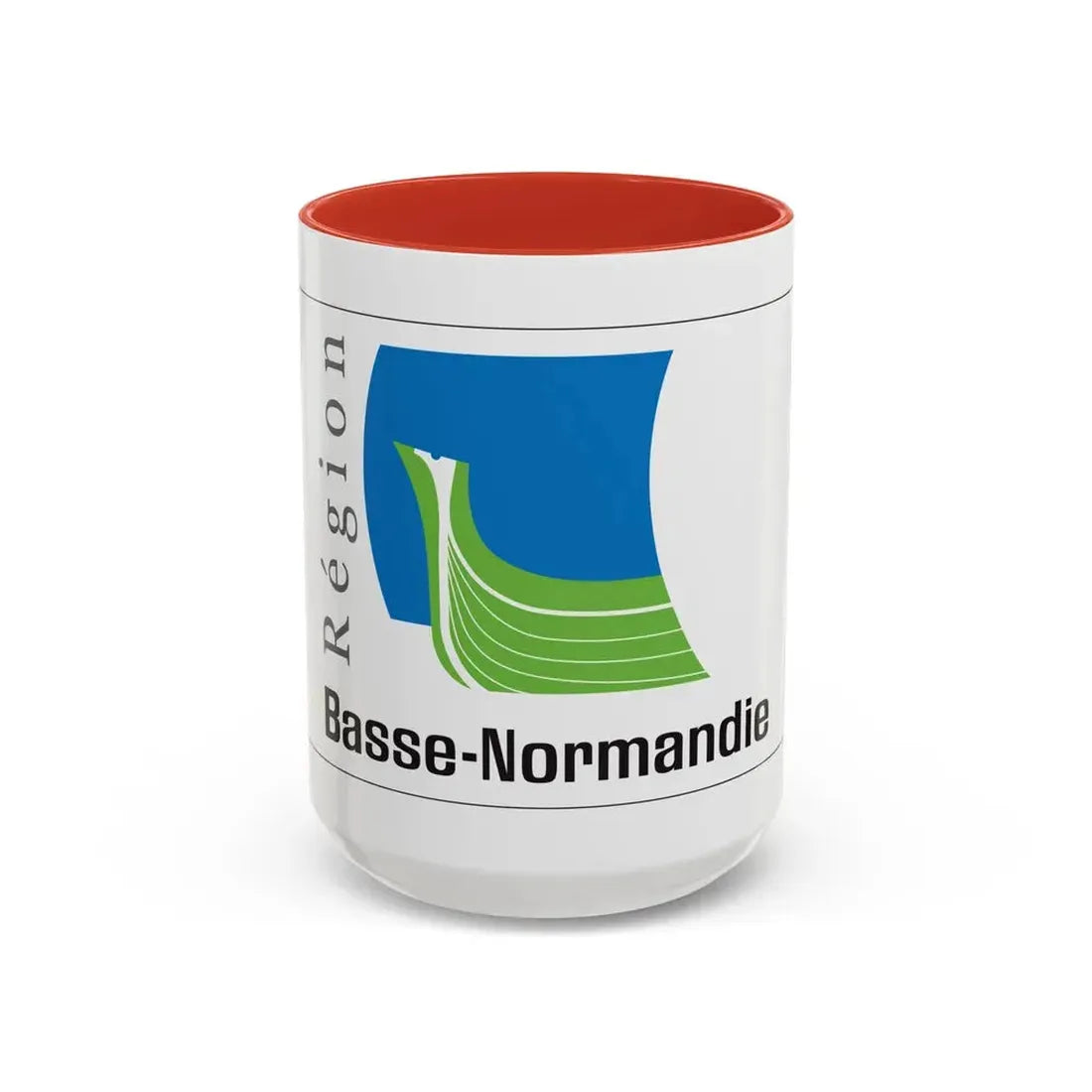Flag of Lower Normandy France 2 - Accent Coffee Mug 15oz Red - Go Mug Yourself