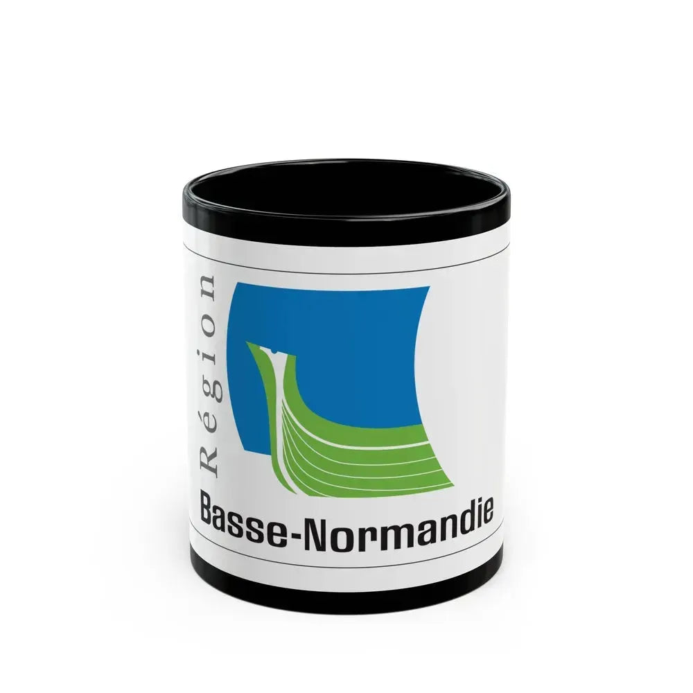 Flag of Lower Normandy France 2 - Black Coffee Mug 11oz - Go Mug Yourself