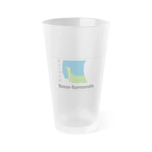 Flag of Lower Normandy France 2 - Frosted Pint Glass 16oz 16oz Frosted - Go Mug Yourself
