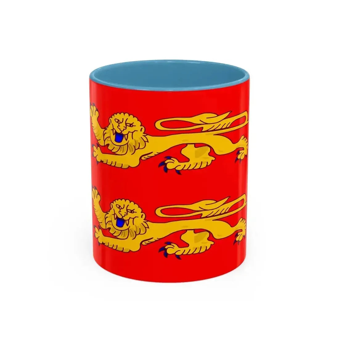 Flag of Lower Normandy France - Accent Coffee Mug 11oz Light Blue - Go Mug Yourself