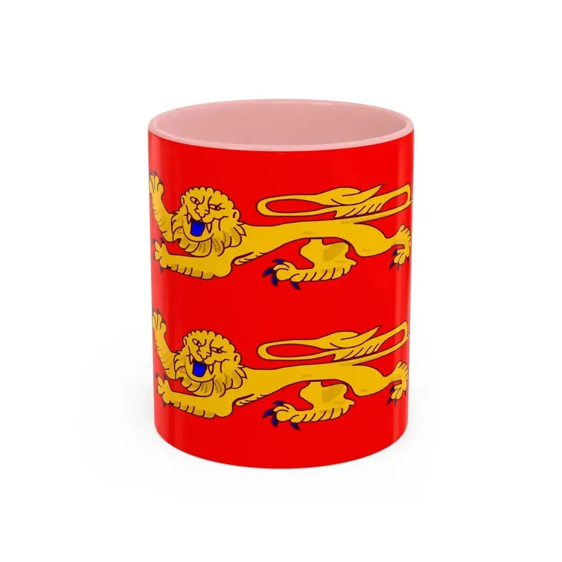 Flag of Lower Normandy France - Accent Coffee Mug 11oz Pink - Go Mug Yourself