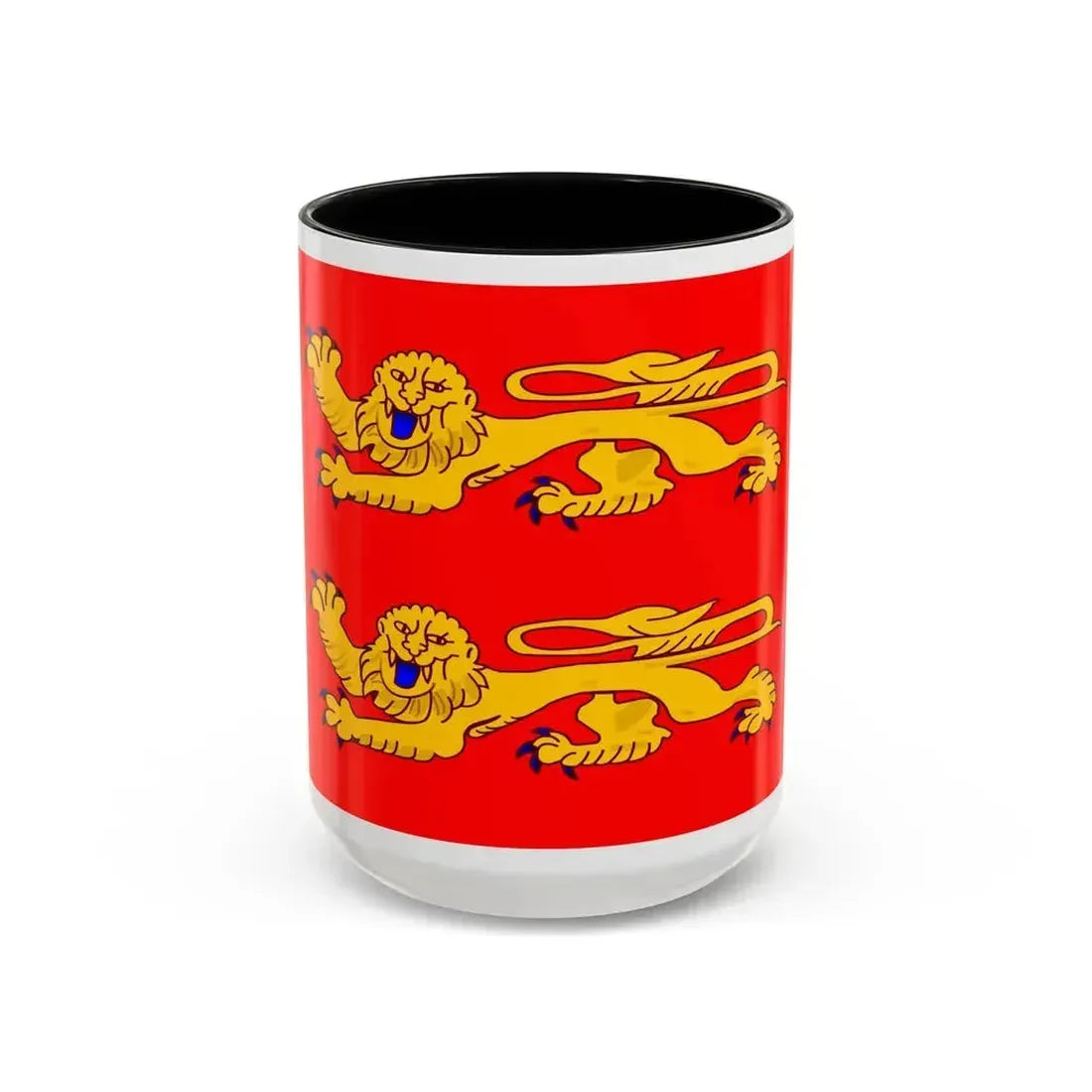 Flag of Lower Normandy France - Accent Coffee Mug 15oz Black - Go Mug Yourself