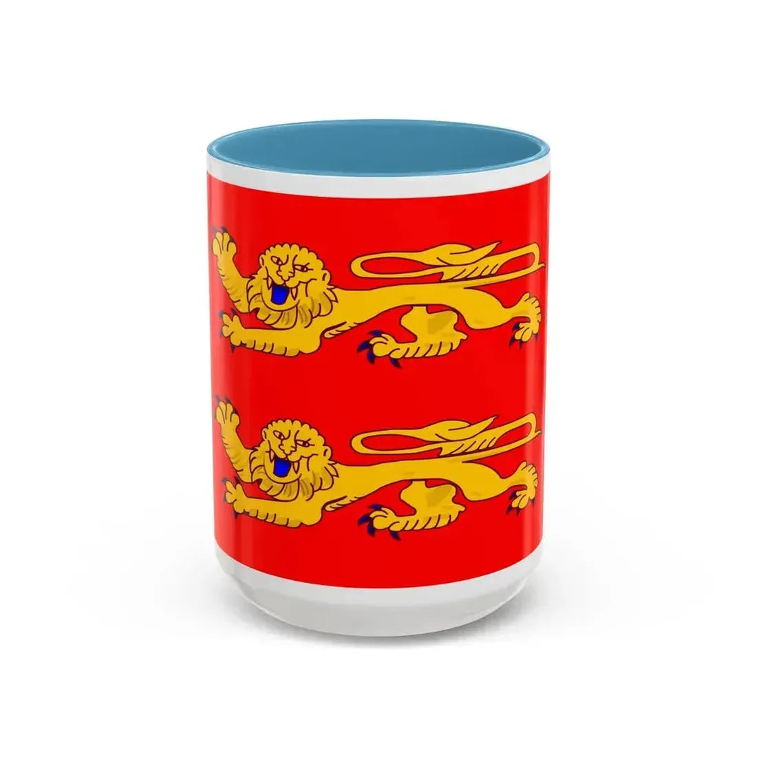 Flag of Lower Normandy France - Accent Coffee Mug 15oz Light Blue - Go Mug Yourself