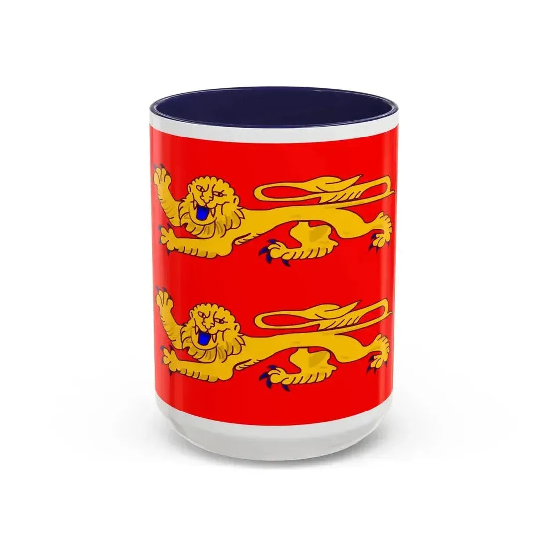 Flag of Lower Normandy France - Accent Coffee Mug 15oz Navy - Go Mug Yourself