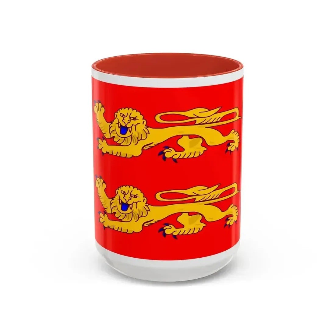 Flag of Lower Normandy France - Accent Coffee Mug 15oz Red - Go Mug Yourself