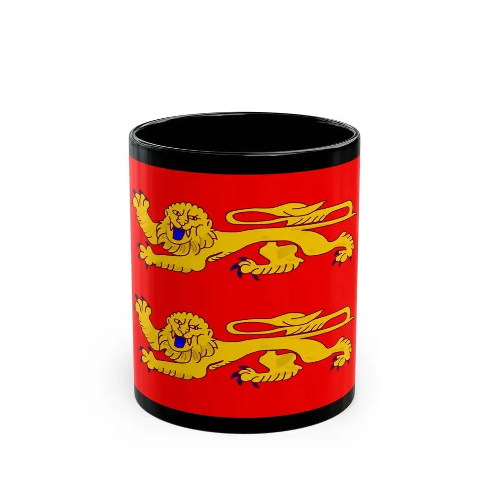 Flag of Lower Normandy France - Black Coffee Mug 11oz - Go Mug Yourself