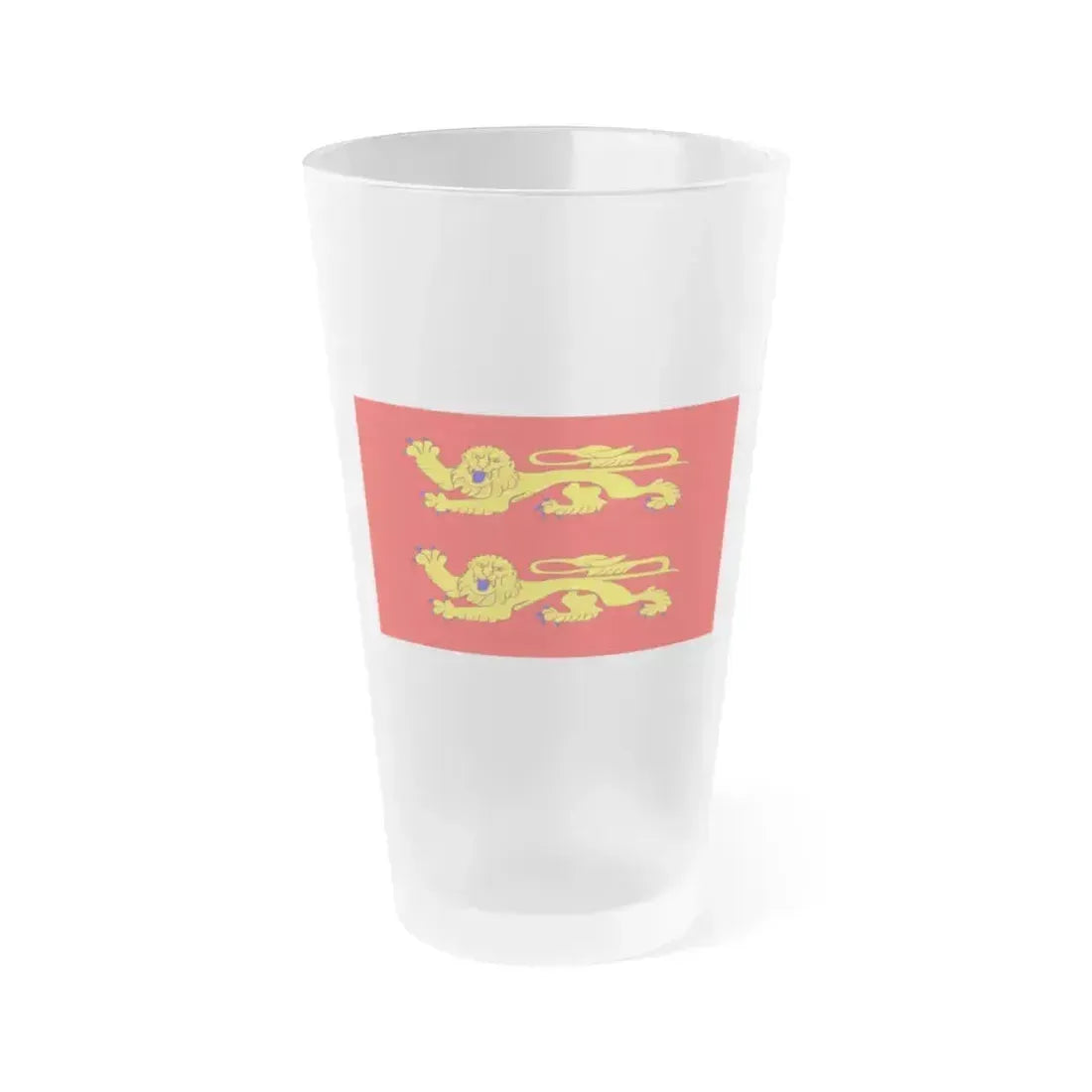 Flag of Lower Normandy France - Frosted Pint Glass 16oz 16oz Frosted - Go Mug Yourself