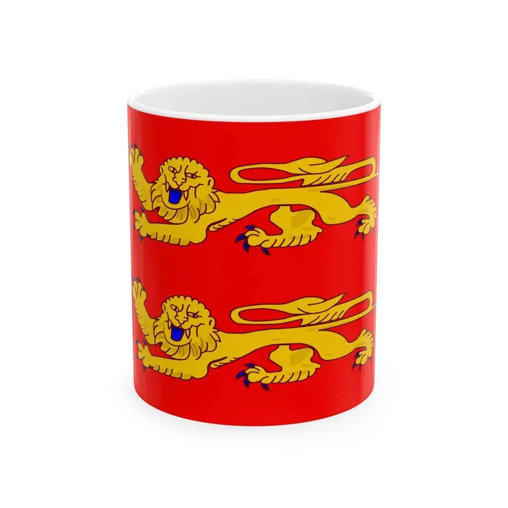 Flag of Lower Normandy France - White Coffee Mug 11oz - Go Mug Yourself
