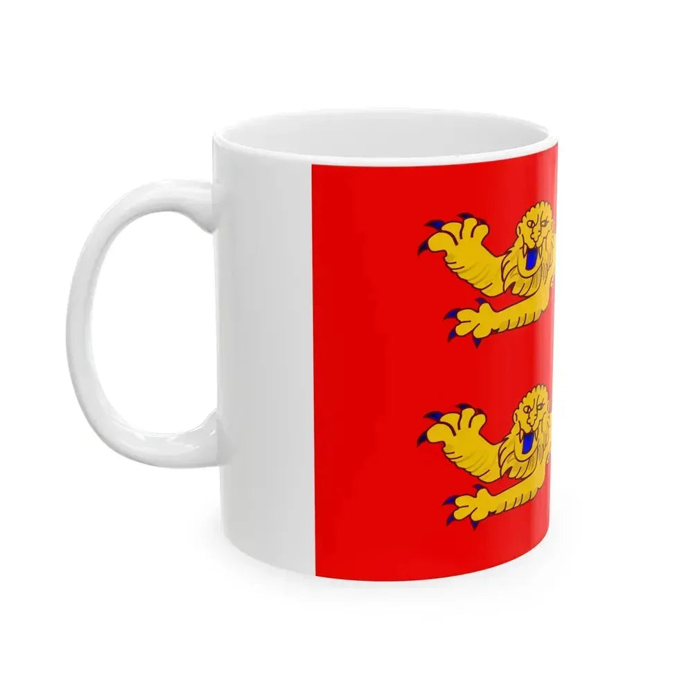 Flag of Lower Normandy France - White Coffee Mug - Go Mug Yourself
