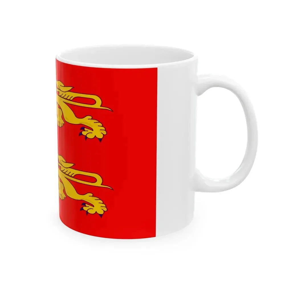 Flag of Lower Normandy France - White Coffee Mug - Go Mug Yourself