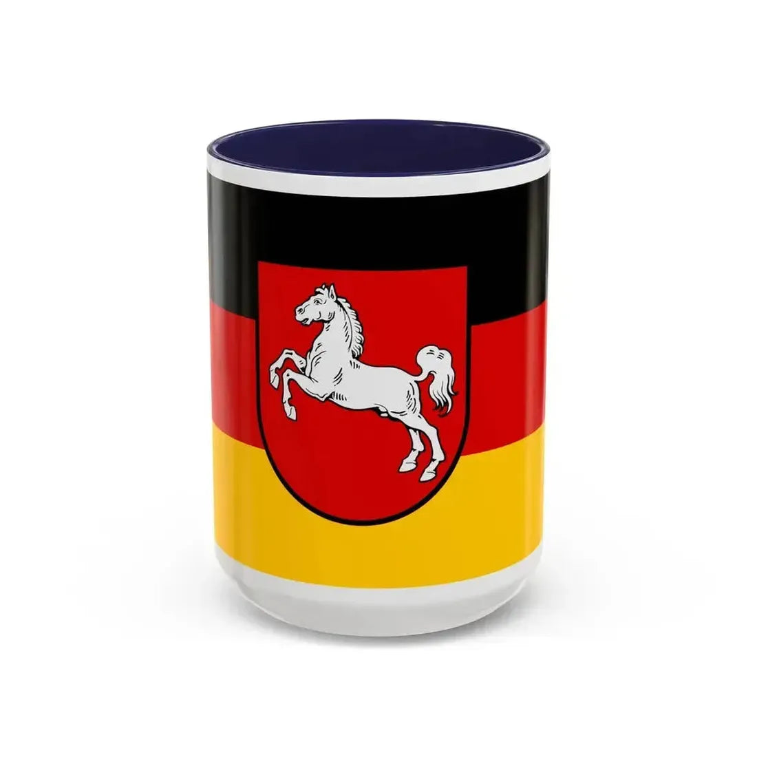 Flag of Lower Saxony Germany - Accent Coffee Mug 15oz Navy - Go Mug Yourself