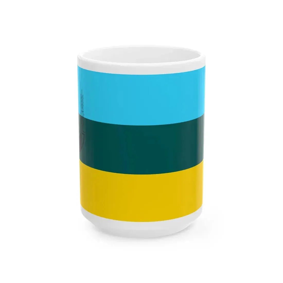 Flag of Lozovo Municipality North Macedonia (North Macedonia) White Coffee Mug 15oz - Go Mug Yourself