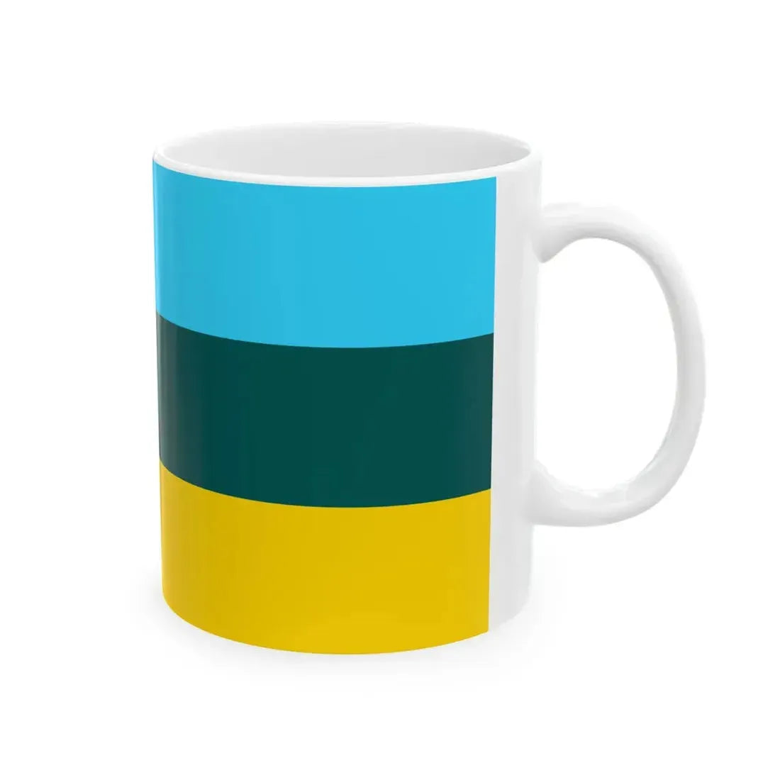 Flag of Lozovo Municipality North Macedonia (North Macedonia) White Coffee Mug - Go Mug Yourself
