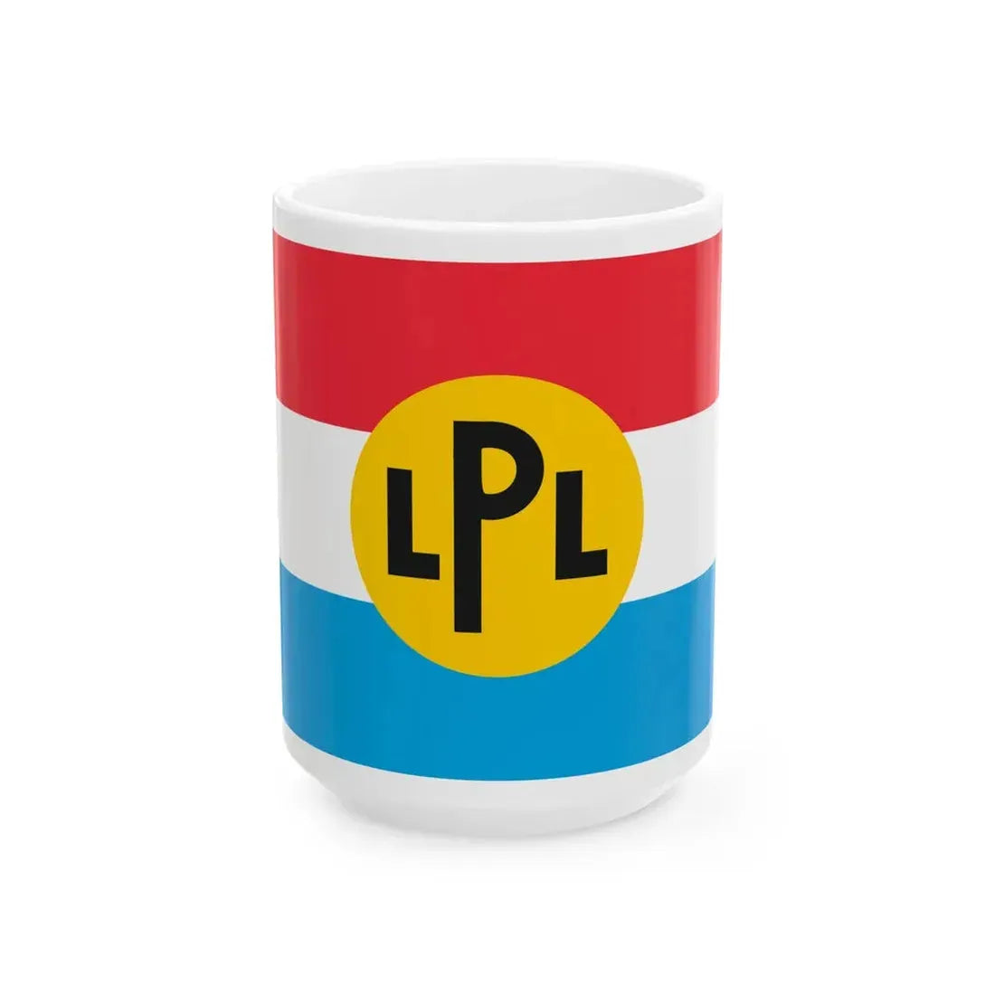 Flag of LPL (Luxembourg) White Coffee Mug 15oz - Go Mug Yourself