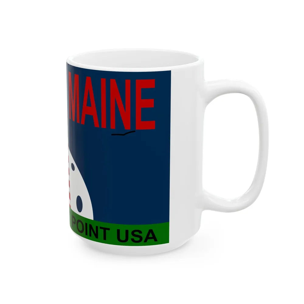 Flag of Lubec Maine (United States) White Coffee Mug - Go Mug Yourself