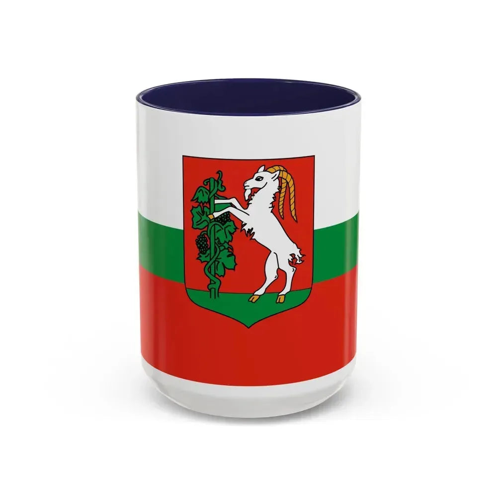 Flag of Lublin Poland - Accent Coffee Mug 15oz Navy - Go Mug Yourself
