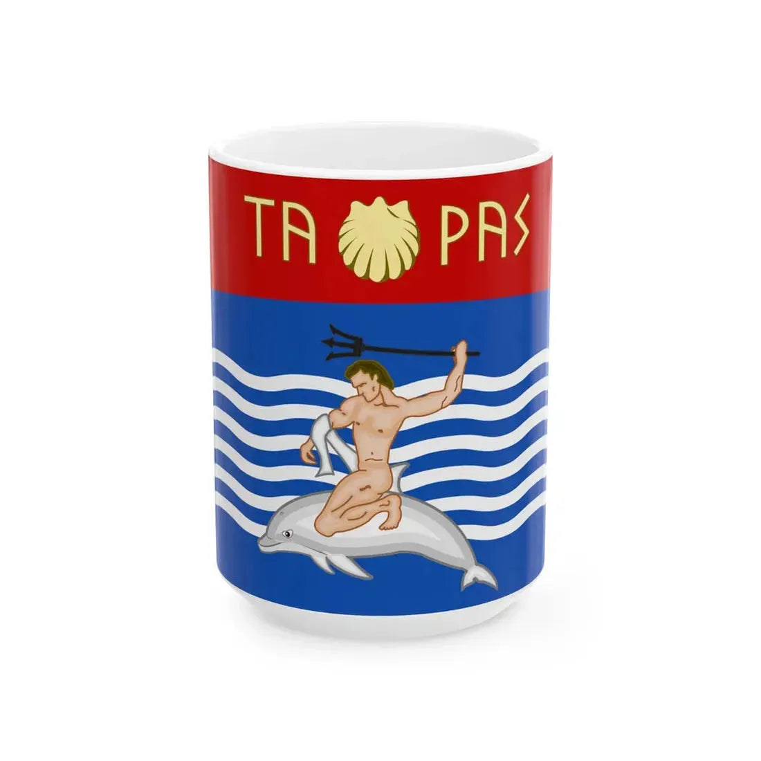 Flag of Lucanian Taranto (Italy) White Coffee Mug 15oz - Go Mug Yourself