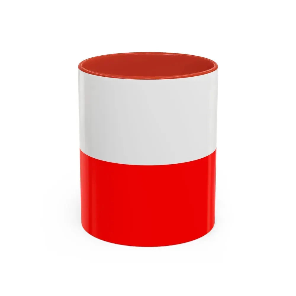 Flag of Lucca Italy - Accent Coffee Mug 11oz Red - Go Mug Yourself