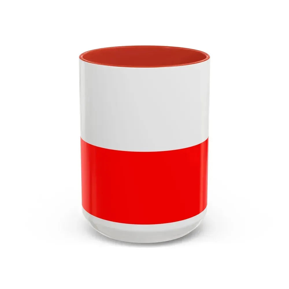 Flag of Lucca Italy - Accent Coffee Mug 15oz Red - Go Mug Yourself
