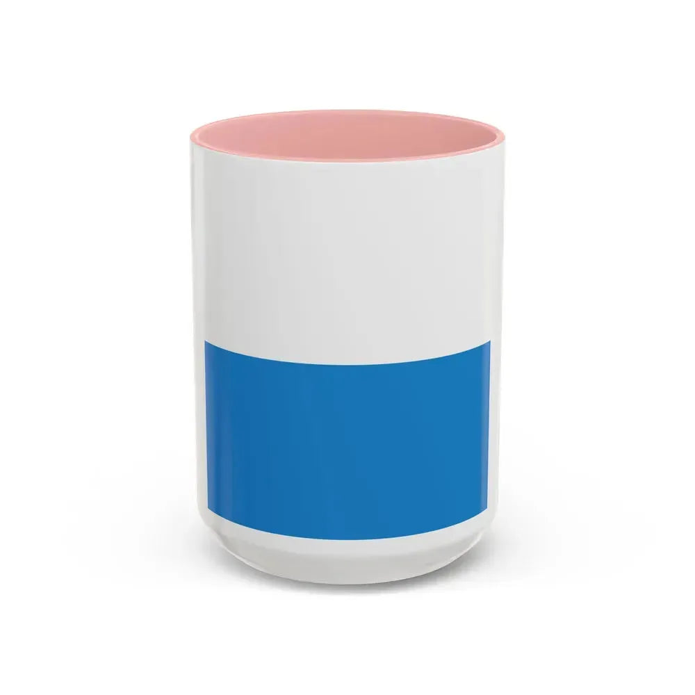 Flag of Lucerne Switzerland - Accent Coffee Mug 15oz Pink - Go Mug Yourself