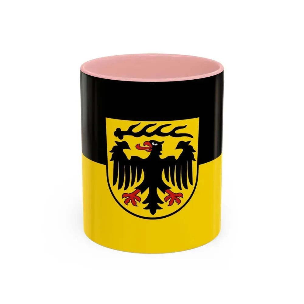 Flag of Ludwigsburg Germany - Accent Coffee Mug 11oz Pink - Go Mug Yourself