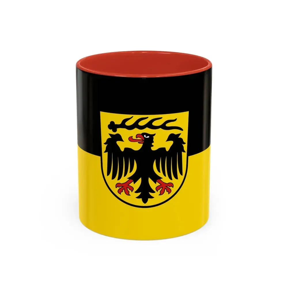 Flag of Ludwigsburg Germany - Accent Coffee Mug 11oz Red - Go Mug Yourself