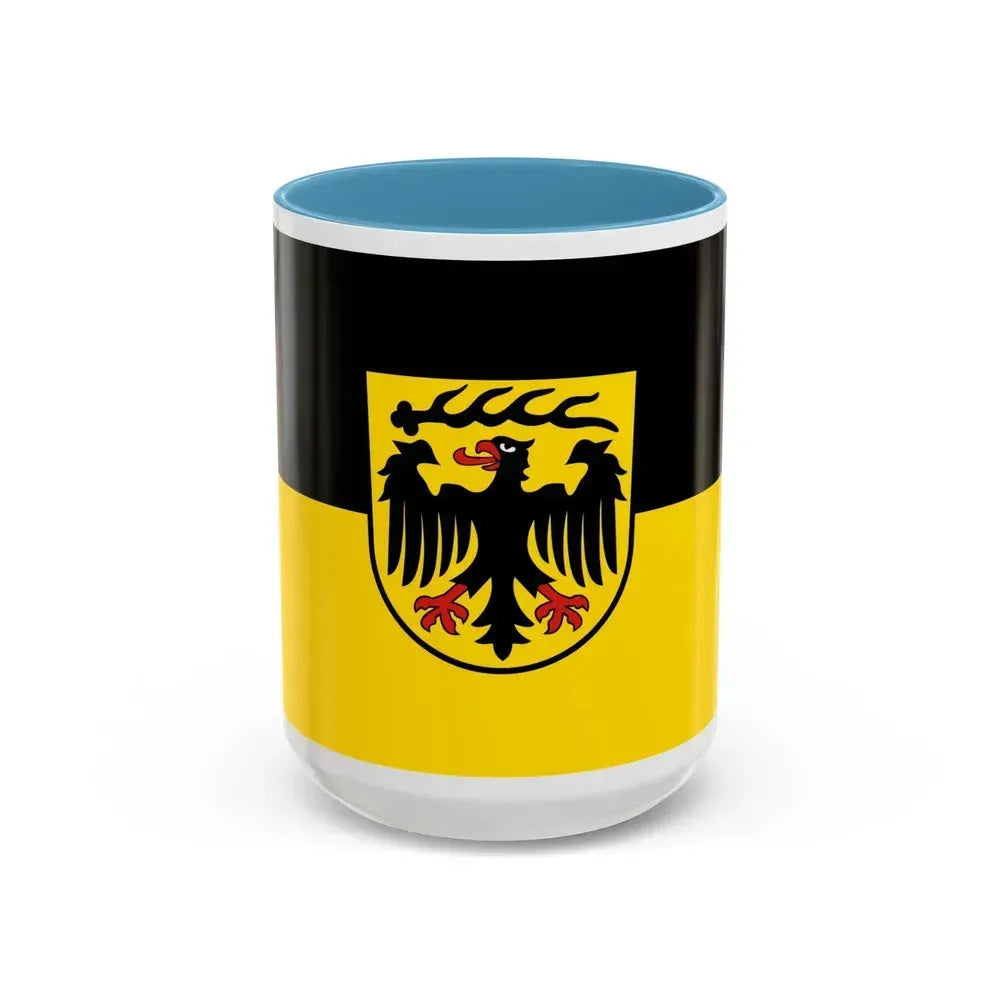 Flag of Ludwigsburg Germany - Accent Coffee Mug 15oz Light Blue - Go Mug Yourself