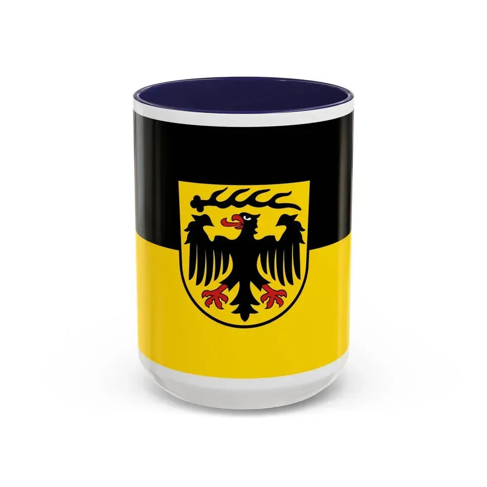 Flag of Ludwigsburg Germany - Accent Coffee Mug 15oz Navy - Go Mug Yourself